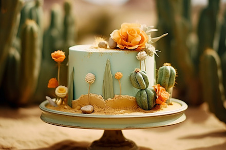 Floral Desert Cake, a Food & Drink Photo by k.tay