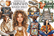 Winter Chalet Clipart Bundle, an Illustration by Daily.Designs (Thumbnail 1 of 5)