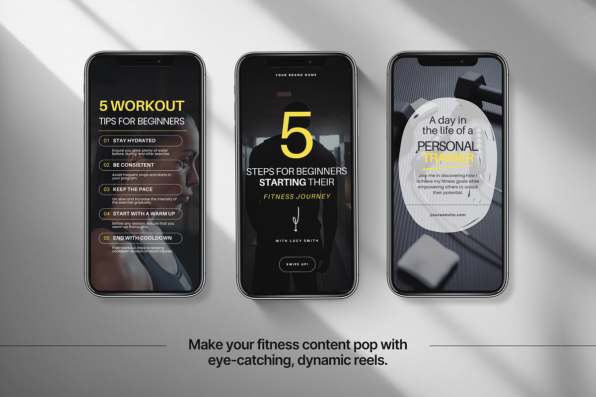 Fitness Instagram Reels Template, a Social Media Template by DigiPax (Photo 4 of 11)