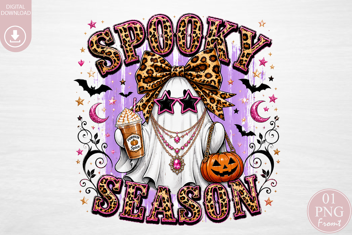 Spooky Season PNG Leopard Bow, a Seasonal Illustration by Rose Art (Photo 1 of 4)