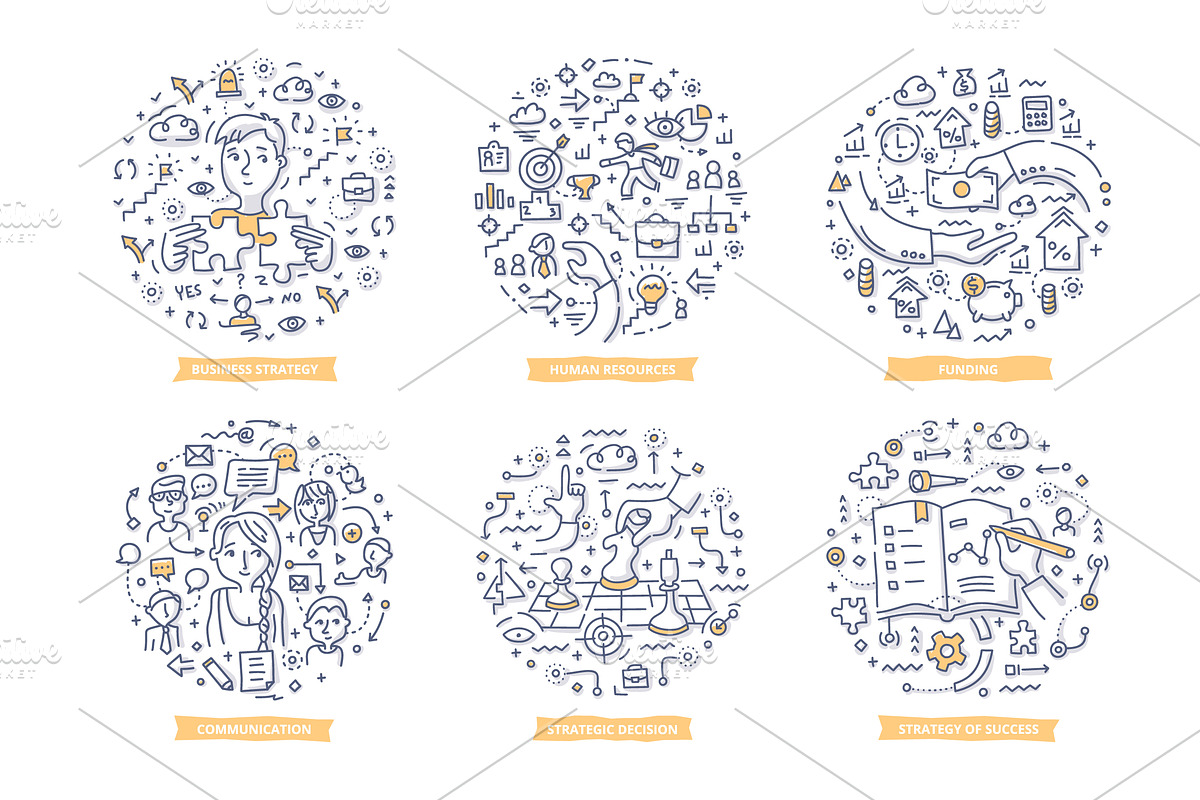 20 Startup Doodle Concepts, a Finance Illustration by Rassko (Photo 3 of 5)