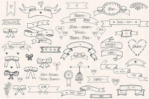 Ribbons and Bows - Hand drawn pack