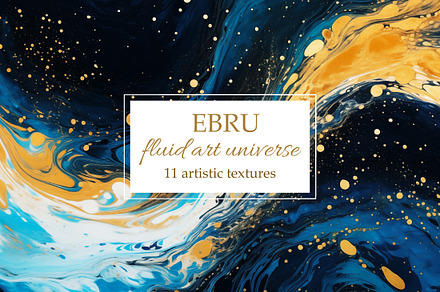 Ebru fluid art textures