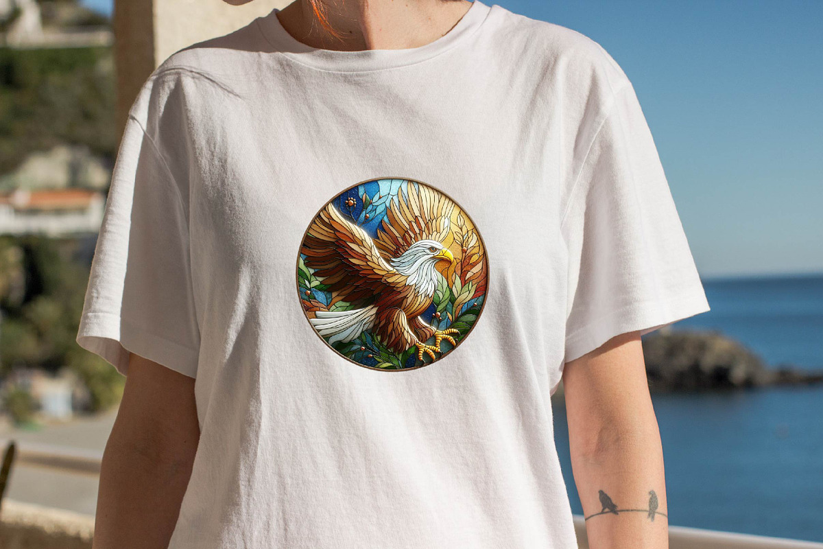 Stained Glass Eagle Clipart Bundle, an Illustration by SVGArt (Photo 6 of 7)