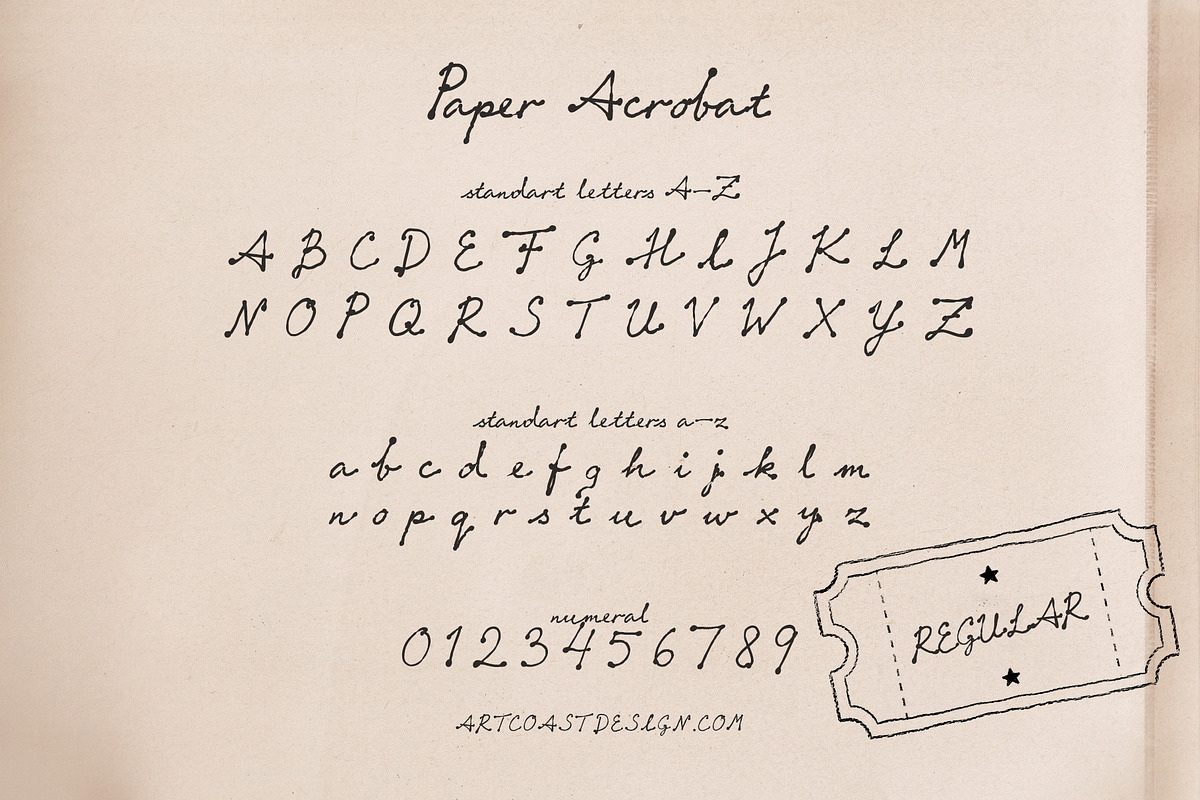 Paper Acrobat – Handwritten Font, a Handwritten Font by nadispasibenko (Photo 10 of 11)