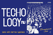 Techology – Narrow Sans Typeface, a Sans Serif Font by Brand Earth (Thumbnail 1 of 12)
