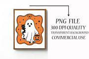 Halloween Ghost Cat Hand-Drawn Frame, an Illustration by Libby Wishes (Thumbnail 4 of 6)