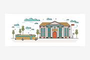 School building line art, an Education Illustration by Good Studio (Thumbnail 4 of 4)