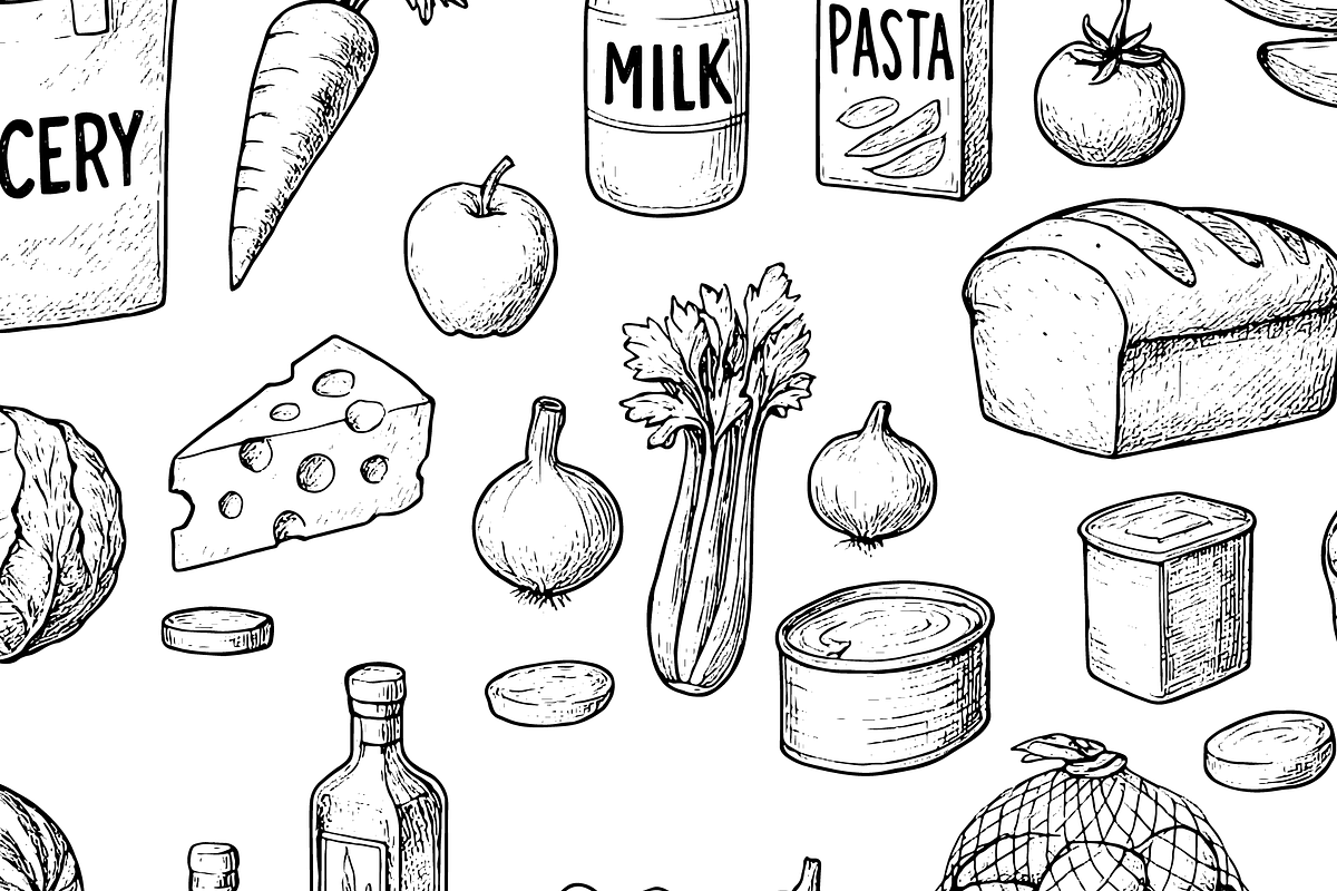 Vintage Grocery Food Set, an Object Graphic by RT Studio (Photo 2 of 4)