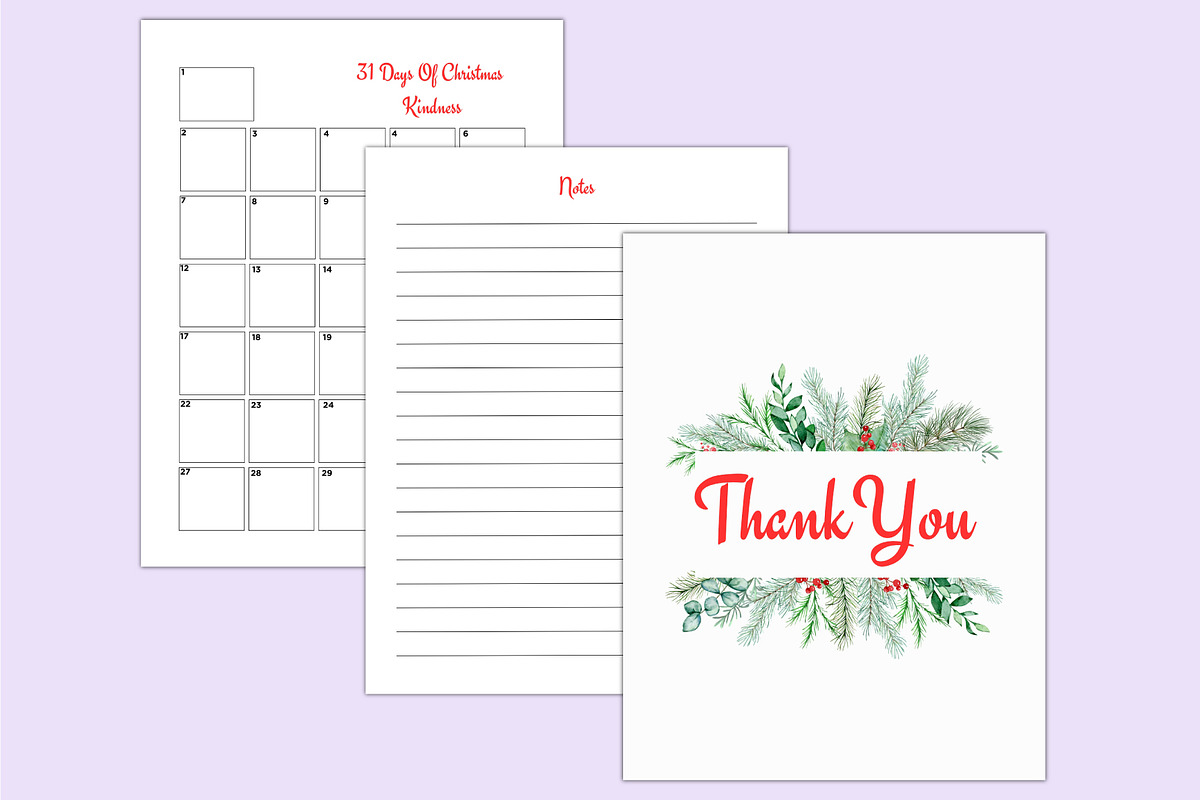 Christmas Meal Planner For Canva, a Stationery Template by Shumaya (Photo 4 of 4)