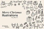 Merry Chrismas Illustrations, a Decorative Illustration by ginni illustrations (Thumbnail 1 of 6)