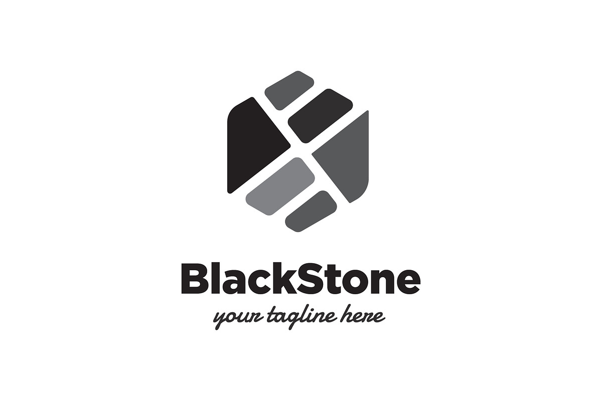 brick black stone logo design, a Branding & Logo Template by funpixel
