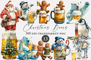 Christmas Beers Clipart, an Illustration by Designworld (Thumbnail 1 of 4)