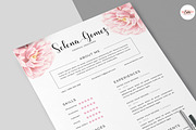 Elegant Floral CV Template, a Stationery Template by Emaholic Template (Thumbnail 5 of 5)