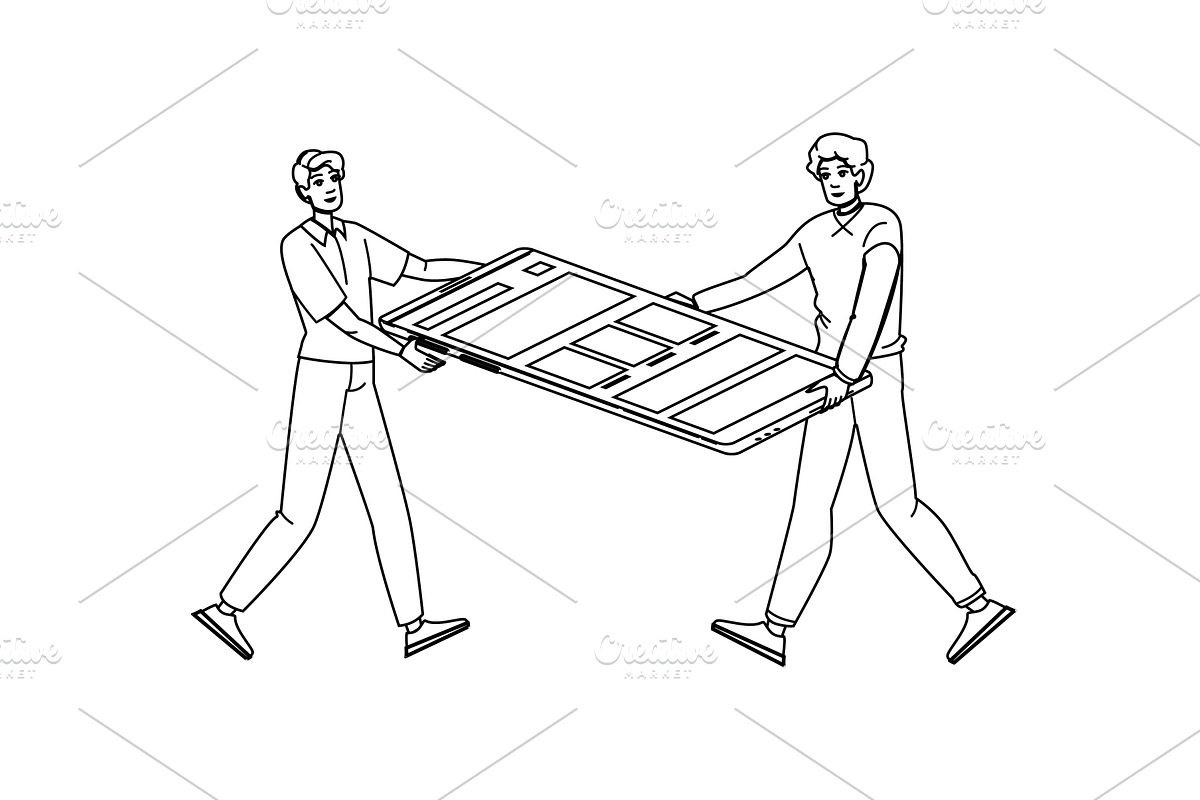 smartphone mobile first vector, a Person Illustration by pikepicture
