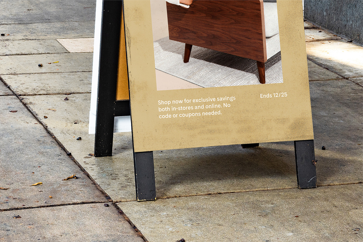 Urban Sandwich Board Mockup PSD, an Advertising Mockup by Area Mockups (Photo 3 of 3)