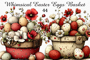Whimsical Easter Eggs Basket Clipart, an Illustration by Craft Nest (Thumbnail 1 of 11)
