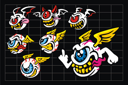 EYEBALL MONSTER VECTOR PACK