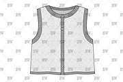 Pointelle Sweater Vest Fashion Flat, a Shirt Mockup by haydenwentworth (Thumbnail 2 of 3)