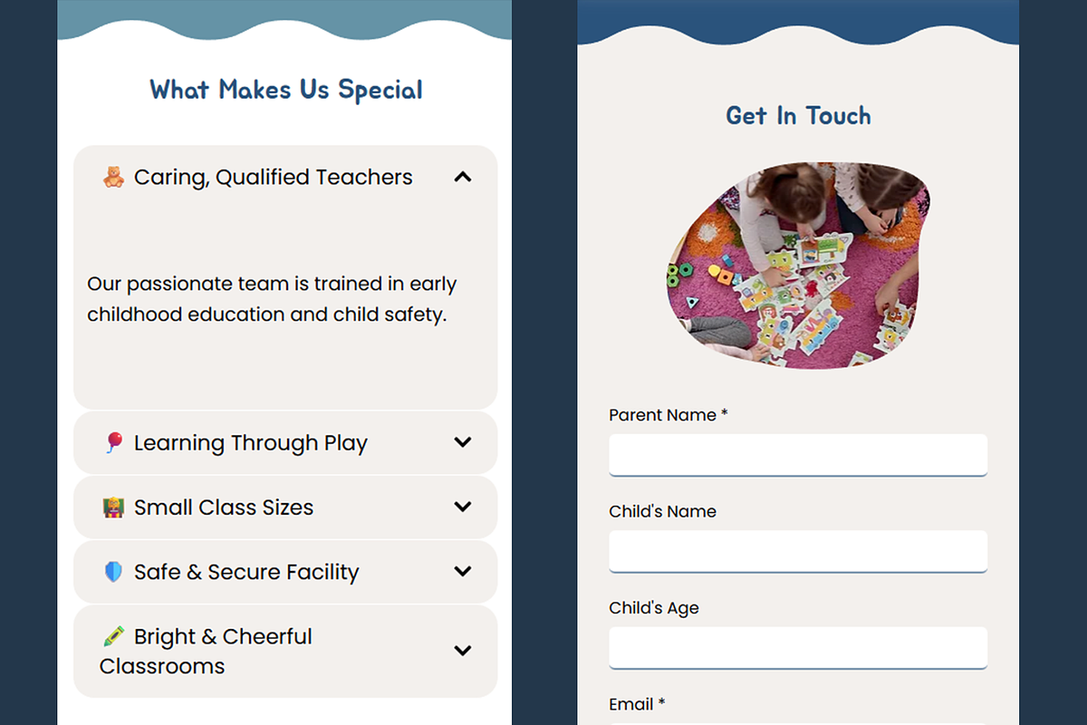 Kindergarten Wix Website Template, a Wix Template by Kitteeh (Photo 3 of 10)
