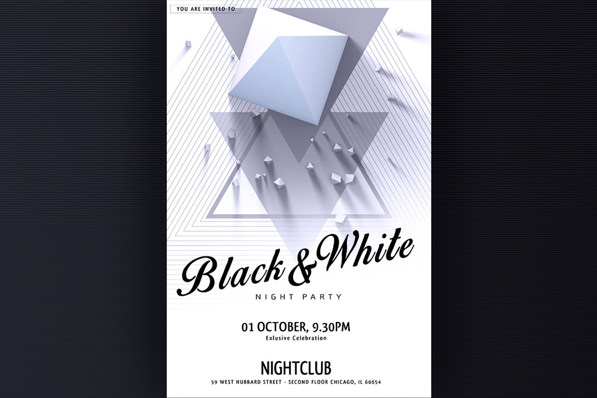 Black&White Party Flyer, a Flyer Template by graystudio (Photo 4 of 5)