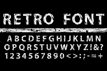 Grunge ink vector font preview 5