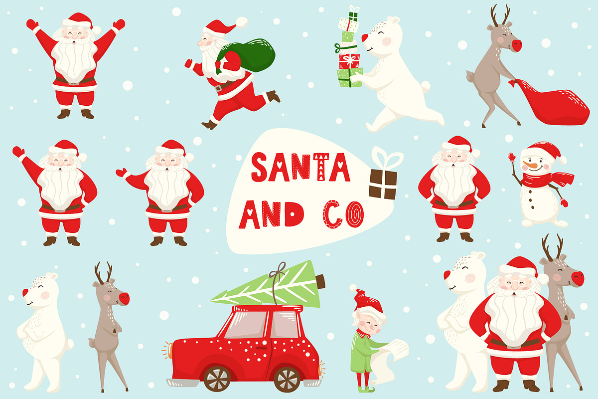 Santa and Co, an Animal Illustration by MeadowFox (Photo 2 of 7)