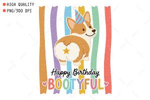 Birthday Pun Dog Hand-Drawn PNG, a Seasonal Illustration by OK Design