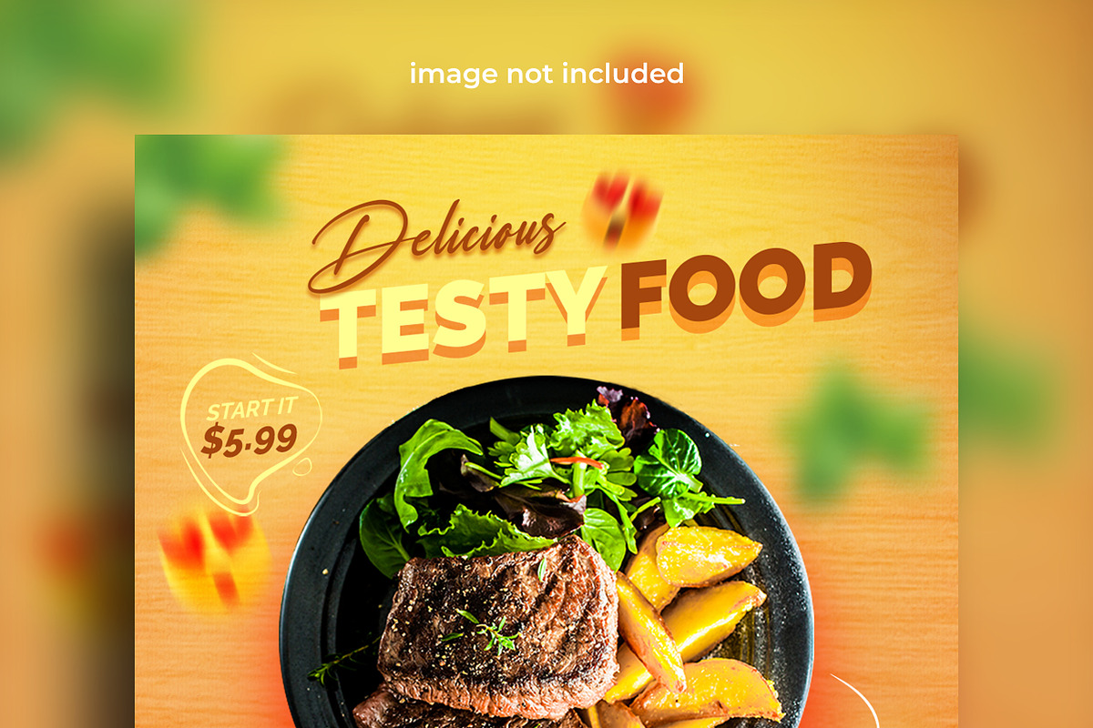 Food And Restaurant social template, a Social Media Template by mdmijanur0187 (Photo 2 of 2)