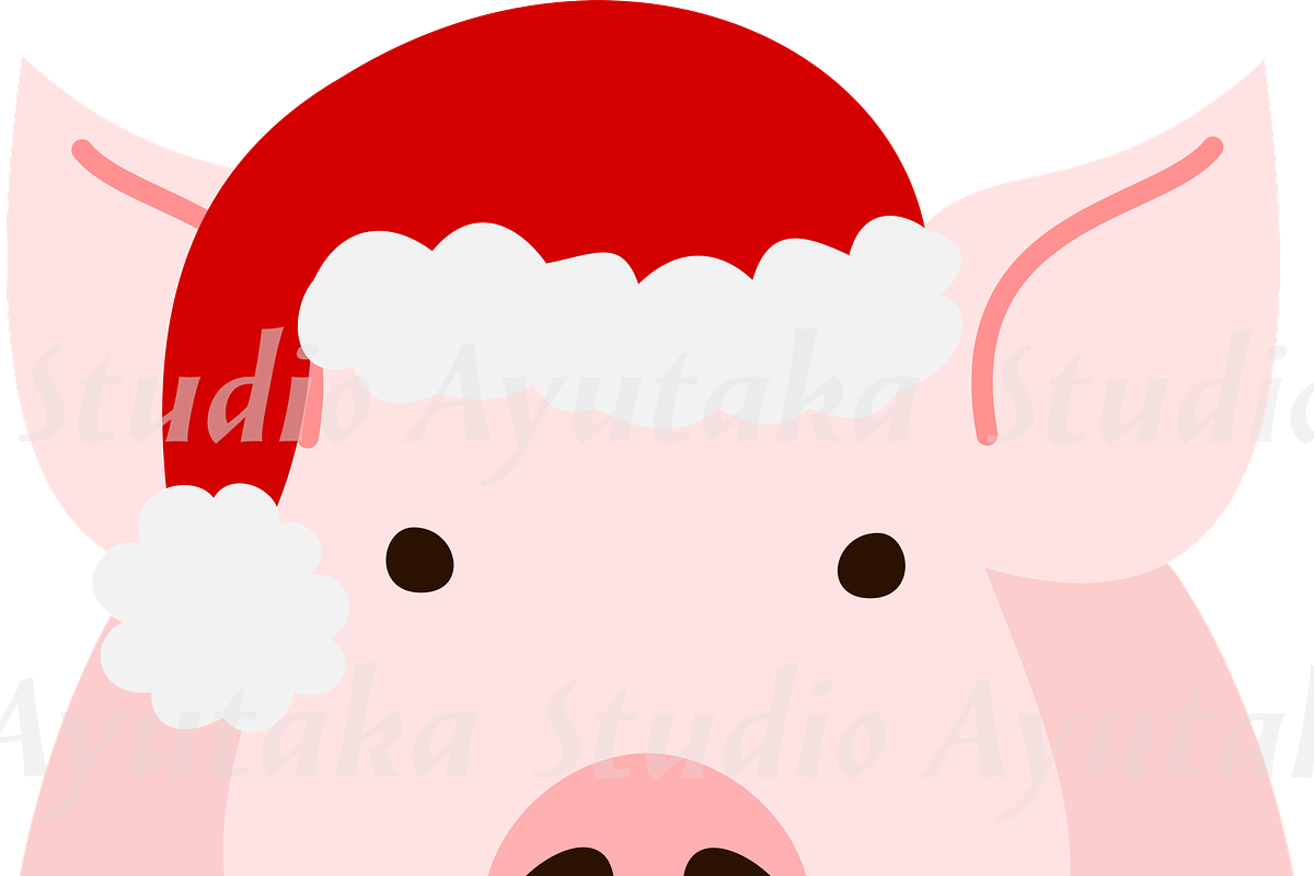 farm animals with Christmas hats, an Illustration by dogsinarow (Photo 3 of 3)