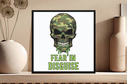 Camo Skull Halloween Sublimation, an Illustration by DreamCafeArt (Thumbnail 3 of 6)