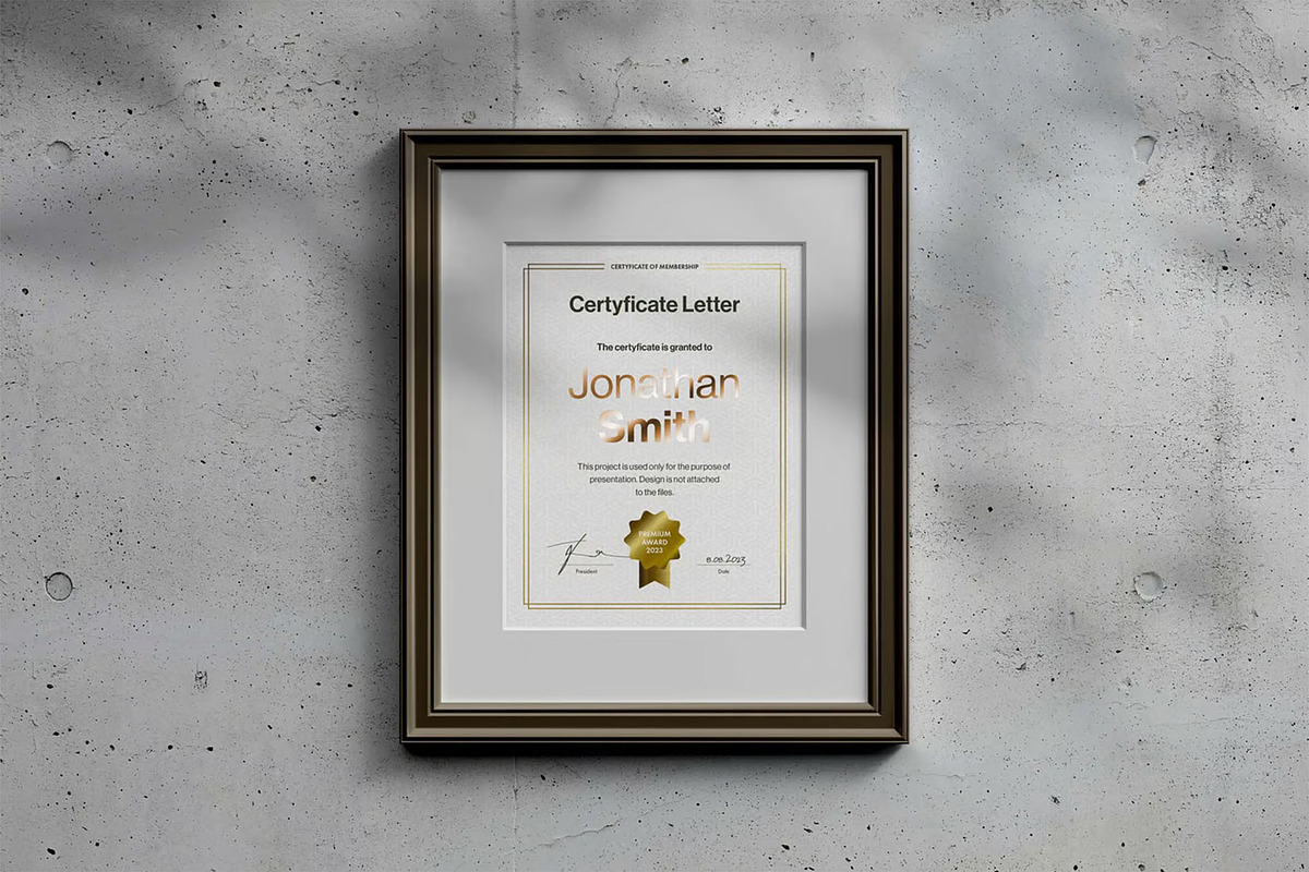 Letter Certificate Partout Mockup, an Advertising Mockup by Se٧enStudio (Photo 5 of 9)