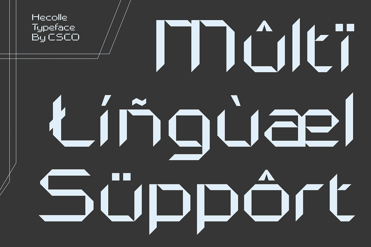 Hecolle – Techno Typeface, a Sans Serif Font by Craft Supply Co. (Photo 3 of 8)