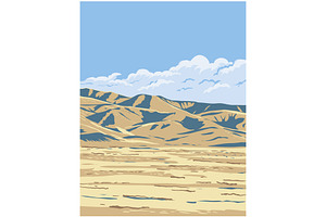 Tehachapi Mountains California WPA, an Illustration by patrimonio