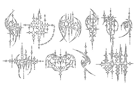 Neo tribal tattoo style shapes, a Graphic by winwin.art