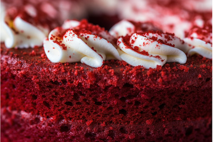 Moist Cake red velvet. Generate Ai, a Food & Drink Photo by Ylivdesign