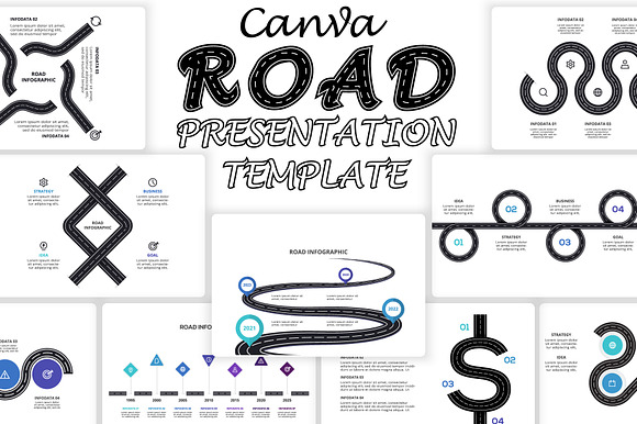 Road Presentation Canva Template preview 7