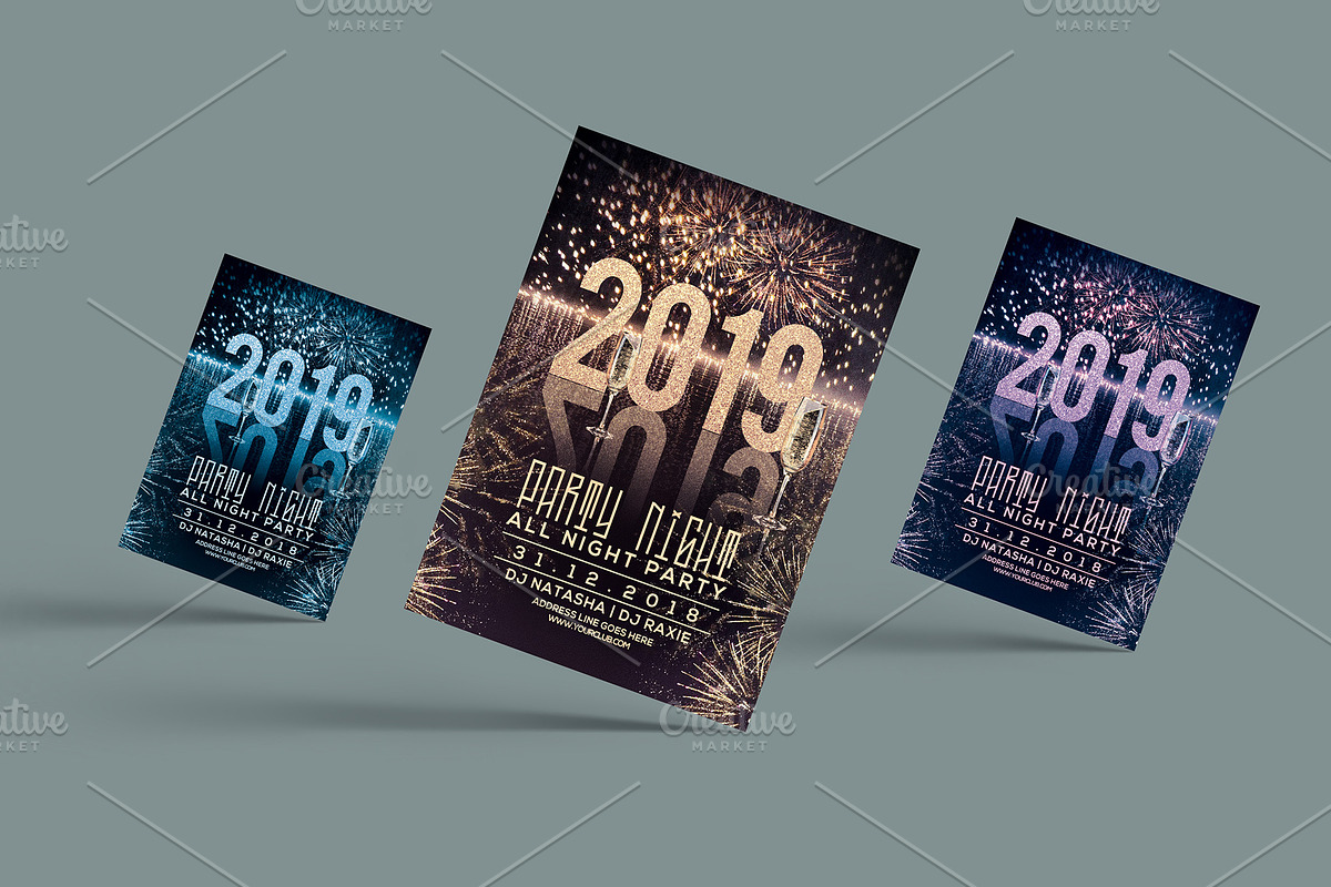New Year Party Flyer, a Flyer Template by Flyer Arts (Photo 2 of 4)