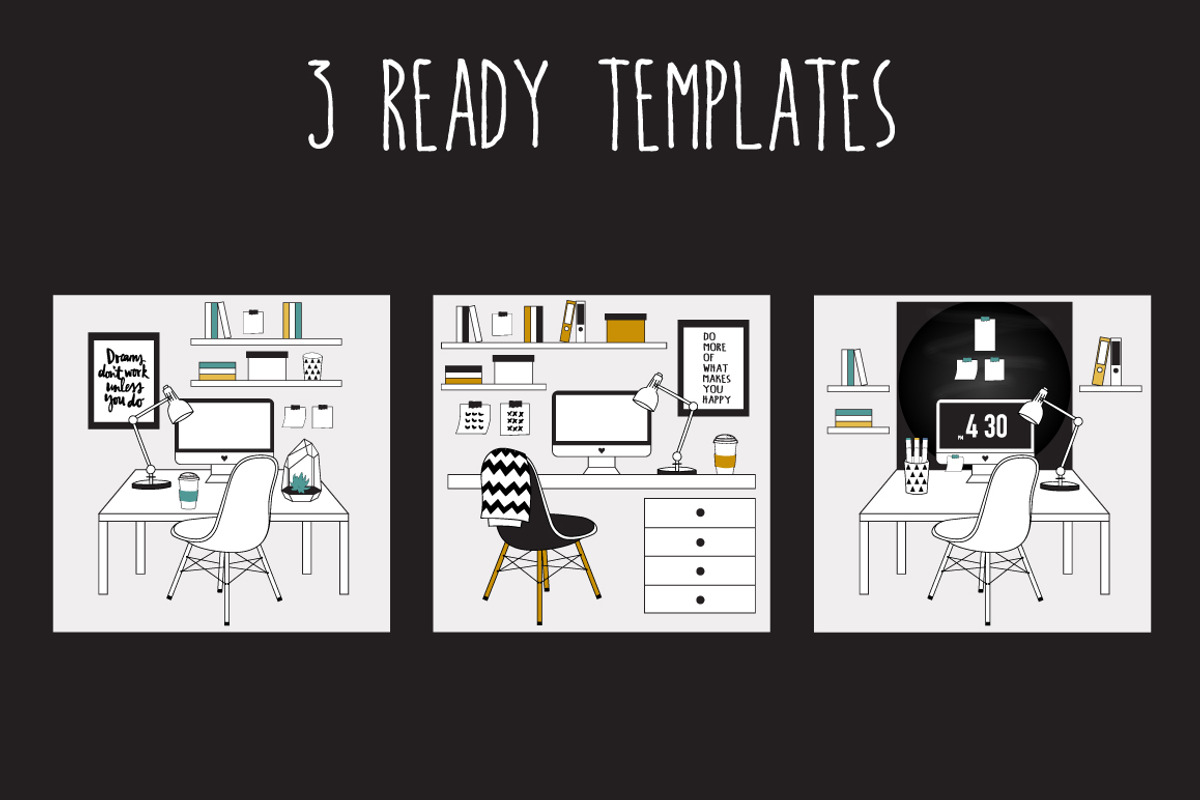 Hand Drawn Office Elements preview 3