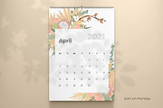 Boho Calendar Template 2021, a Stationery Template by Rose Design (Thumbnail 4 of 6)
