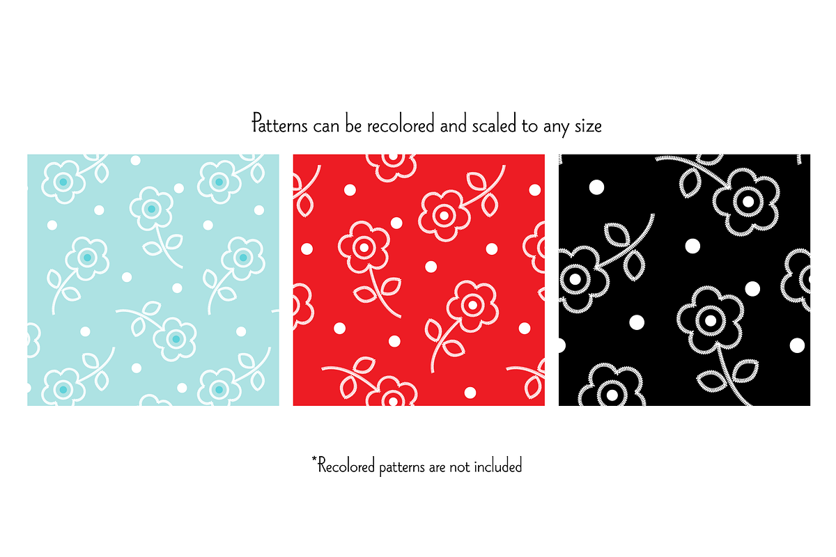 Seamless Blue Eyelet Patterns preview 7