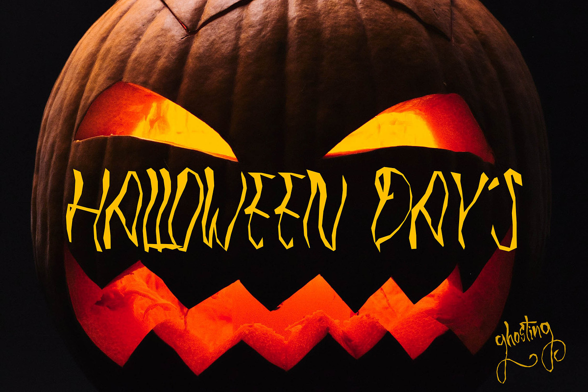 JUMPKIN - Halloween Horror Font, a Script Font by NTC Graphic (Photo 5 of 9)