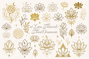 Mystic Lotus & Moon Ornaments, an Object Graphic by Christine Krahl (Thumbnail 9 of 16)