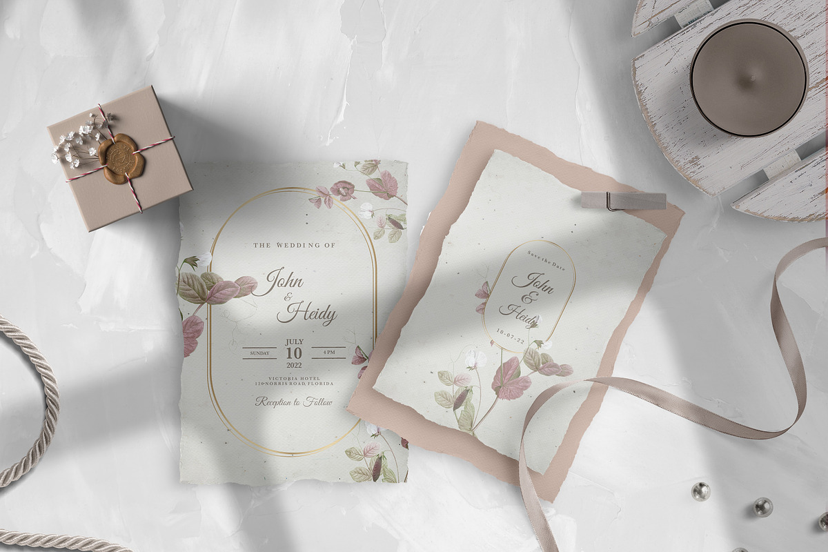 John & Heidy (Vintage), an Invitation Template by EvitePapery (Photo 3 of 7)
