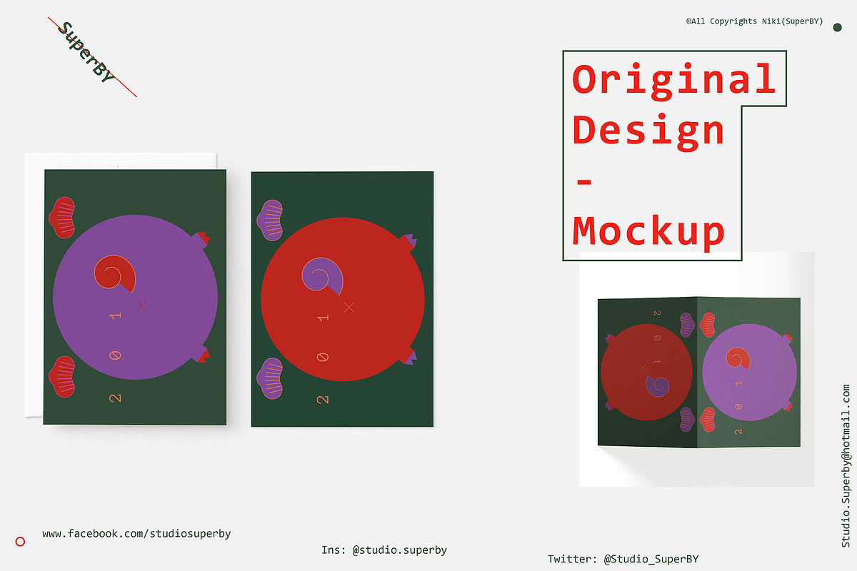 Printable Prints 2 Cards Holidays, a Card Template by SuperBY Market (Photo 4 of 4)