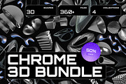 Chrome 3D Bundle 360+ elements, an Object Graphic by assetpro.design (Thumbnail 1 of 6)