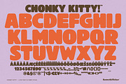 Chonky Kitty! - A Phat Font, a Sans Serif Font by Komet & Flicker (Thumbnail 15 of 15)