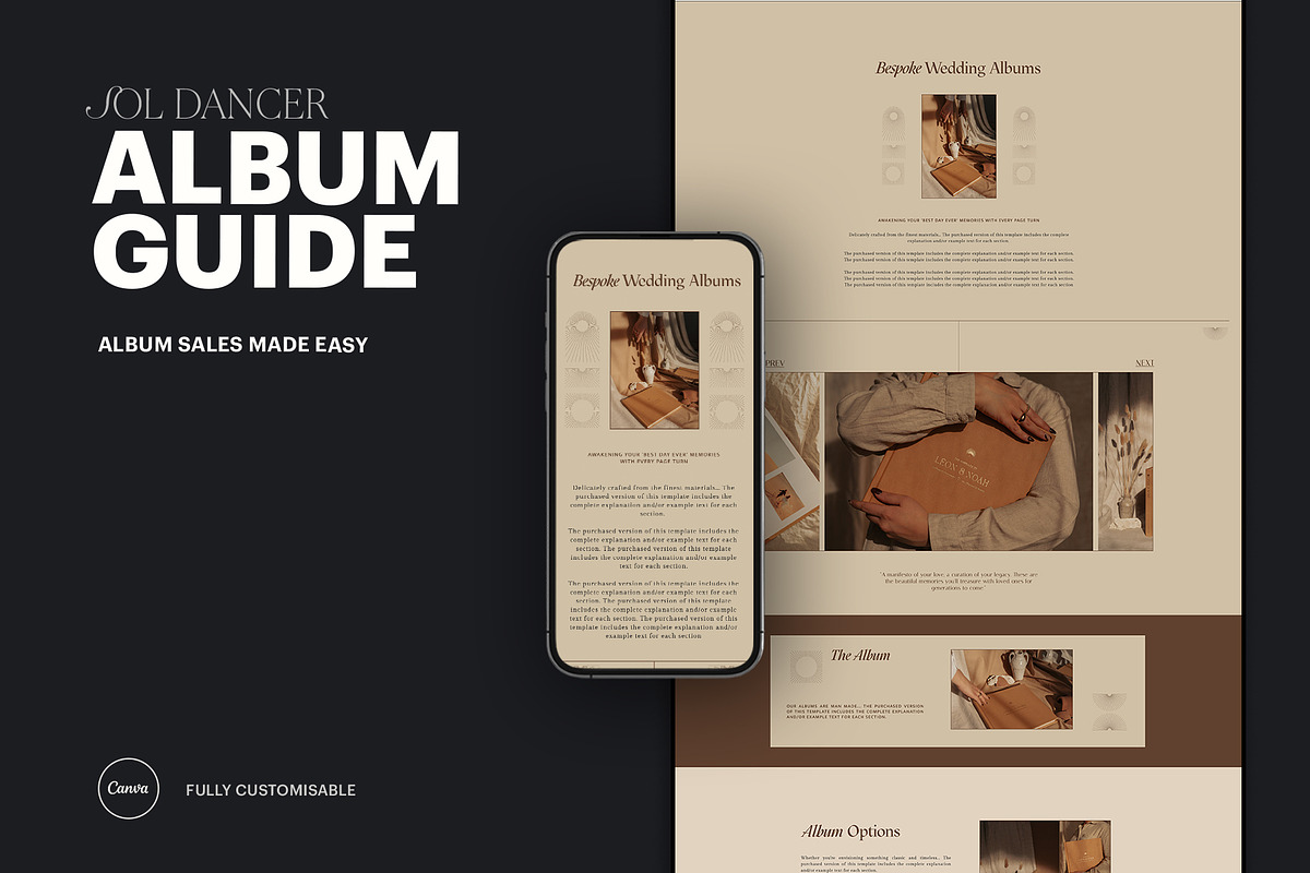 Earthy | Album Guide Webpage, a Marketing Template by Studio Leelou (Photo 1 of 10)