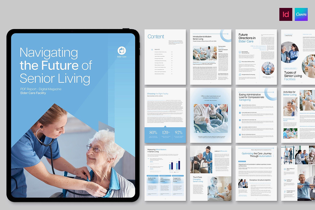 Eldercare Digital Brochure Template, a Brochure Template by BrandPacks (Photo 1 of 6)