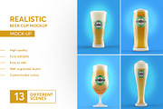 Realistic Beer Cup Mock-up, a Print Template by Propex (Thumbnail 1 of 14)